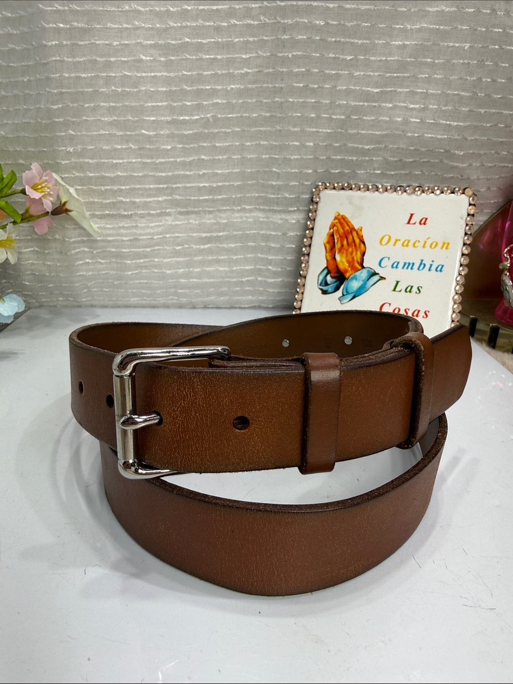 (H) Polo Ralph Lauren full-grain leather belt, size 36/90 unisex